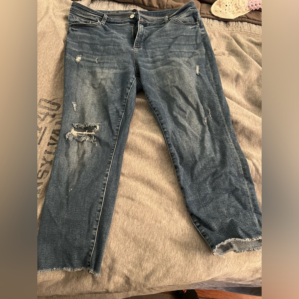 Distressed jeans